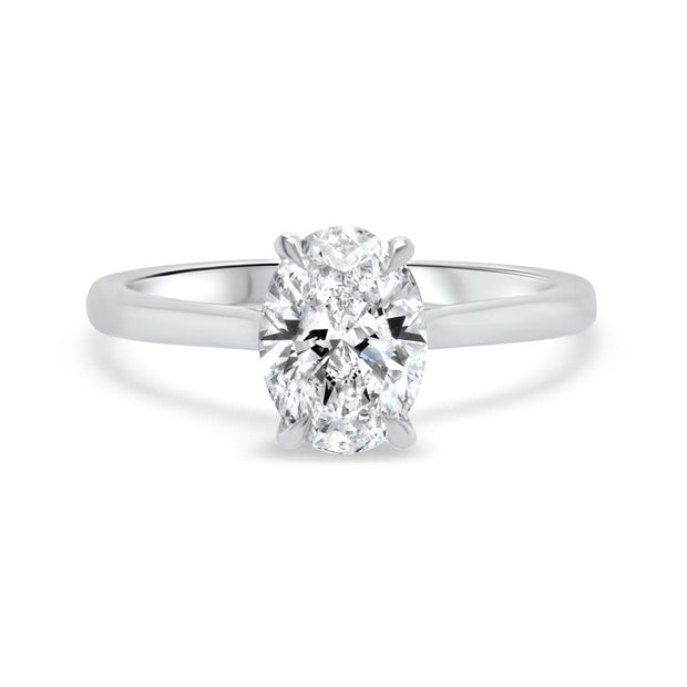 Celeste Oval Solitaire Engagement Ring Platinum | Noah James Jewellery.