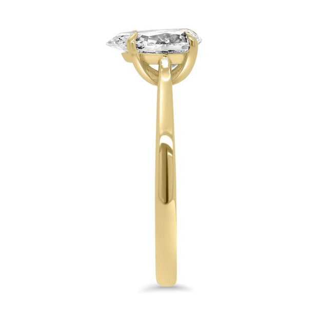 Celeste Pear Shape Solitaire Engagement Ring Yellow Gold | Noah James Jewellery.