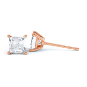 Celeste Princess Cut Claw Set Earrings | Noah James Jewellery.