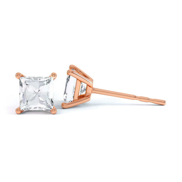 Celeste Princess Cut Claw Set Earrings | Noah James Jewellery.