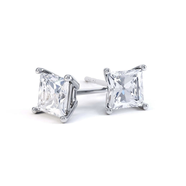 Celeste Princess Cut Claw Set Earrings | Noah James Jewellery.