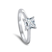 Celeste Princess Cut Solitaire Engagement Ring Platinum | Noah James Jewellery.