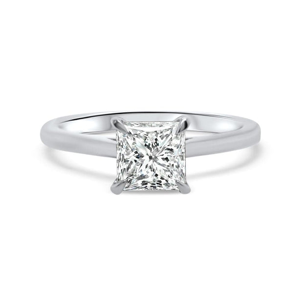 Celeste Princess Cut Solitaire Engagement Ring Platinum | Noah James Jewellery.