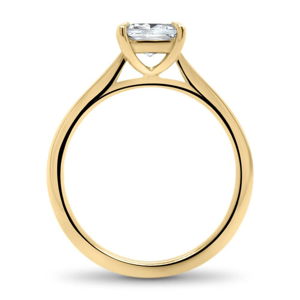 Celeste Princess Cut Solitaire Engagement Ring Yellow Gold | Noah James Jewellery.