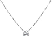 Noah James Jewellers Manchester In Stock Pendant Celeste Round Brilliant Cut Moissanite Claw Set Pendant 9ct White Gold Lab Grown Diamond Moissanite