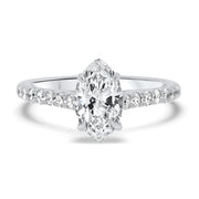 Elena Marquise Cut Diamond Set Band Engagement Ring Platinum | Noah James Jewellery.