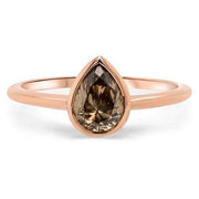 Celia Pear Shaped Cognac Diamond Engagement Ring | Noah James Jewellery.