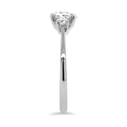 Helena Round Brilliant Cut 3 Stone Engagement Ring Platinum | Noah James Jewellery.