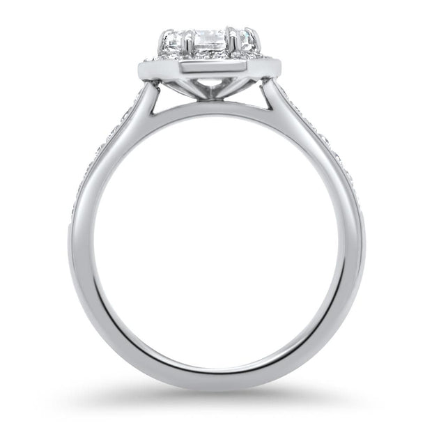Platinum Hexagon Diamond Engagement Ring | Noah James Jewellery.