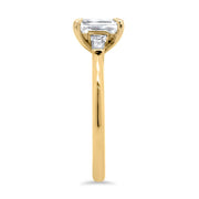 Iris Radiant Cut and Tapered Baguette Engagement Ring Yellow Gold | Noah James Jewellery.