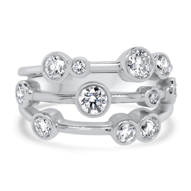 Isla Rose Gold and Platinum Diamond Scatter Ring | Noah James Jewellery.