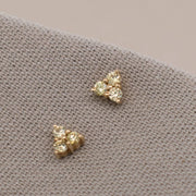Maia Yellow Diamond Tri-Stud Earrings | Noah James Jewellery.