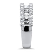 Maya Baguette and Round Diamond Half Eternity Ring | Noah James Jewellery.