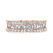 Maya Baguette and Round Diamond Half Eternity Ring | Noah James Jewellery.