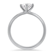 Nina Round Brilliant Cut Solitaire Twist Engagement Ring Platinum | Noah James Jewellery.
