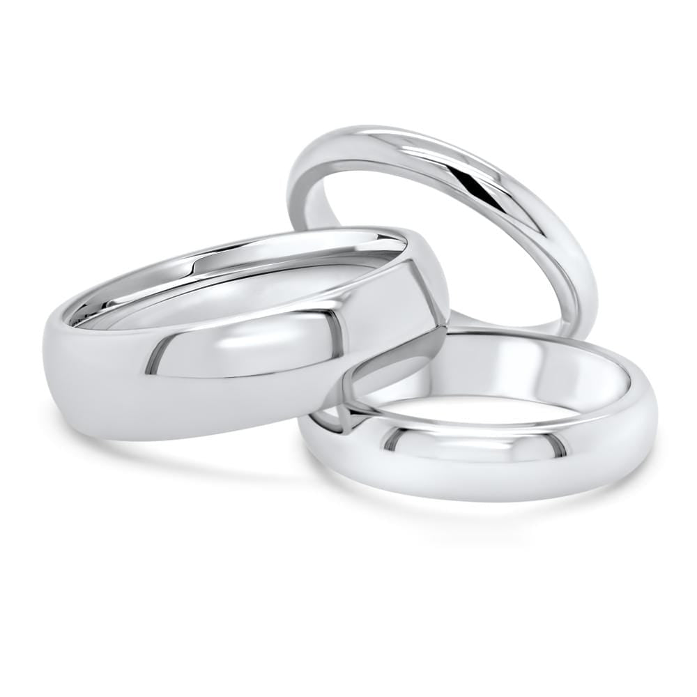 5mm D Shape Standard Wedding Ring In Sterling Silver - Ring Size V