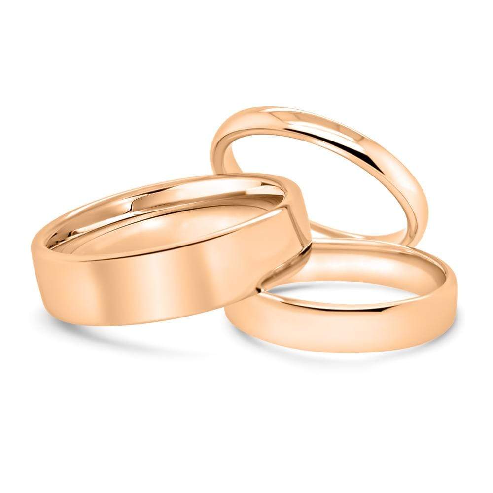 Affordable rose gold shops wedding bands