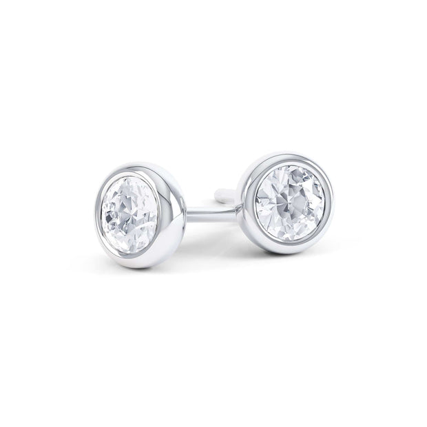 Alyssa Round Rubover Earrings | Noah James Jewellery.