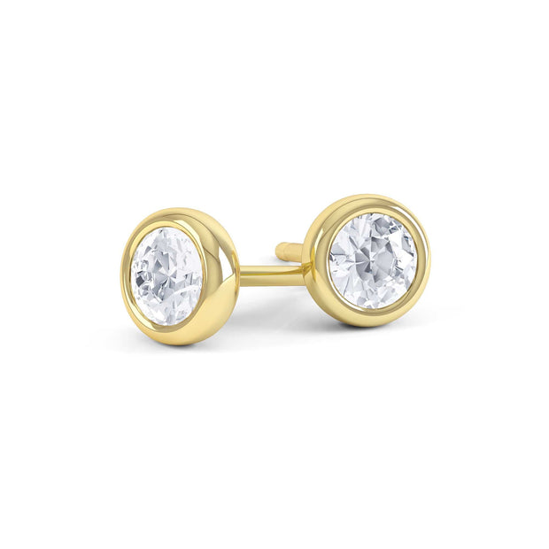Alyssa Round Rubover Earrings | Noah James Jewellery.