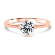 Nina Round Brilliant Cut Solitaire Twist Engagement Ring Platinum | Noah James Jewellery.