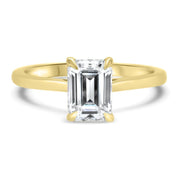 Celeste Emerald Cut Solitaire Engagement Ring Yellow Gold | Noah James Jewellery.