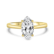 Celeste Marquise Cut Solitaire Engagement Ring Yellow Gold | Noah James Jewellery.