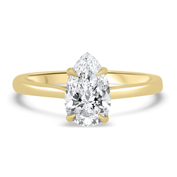 Celeste Pear Shape Solitaire Engagement Ring Platinum | Noah James Jewellery.