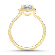 Adele Princess Cut Halo Engagement Ring Yellow Gold | Noah James Jewellery.