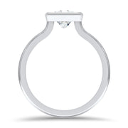 Alyssa Princess Cut Rubover Solitaire Engagement Ring Platinum | Noah James Jewellery.