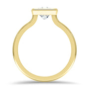 Alyssa Princess Cut Rubover Solitaire Engagement Ring Yellow Gold | Noah James Jewellery.