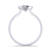 Alyssa Round Brilliant Cut Rubover Solitaire Engagement Ring Platinum | Noah James Jewellery.