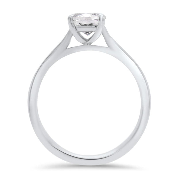 Celeste Cushion Cut Solitaire Engagement Ring Platinum | Noah James Jewellery.
