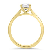 Celeste Cushion Cut Solitaire Engagement Ring Yellow Gold | Noah James Jewellery.