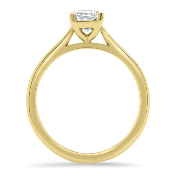 Celeste Emerald Cut Solitaire Engagement Ring Yellow Gold | Noah James Jewellery.