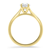 Celeste Oval Solitaire Engagement Ring Yellow Gold | Noah James Jewellery.