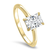 Celeste Radiant Cut Solitaire Engagement Ring Yellow Gold | Noah James Jewellery.