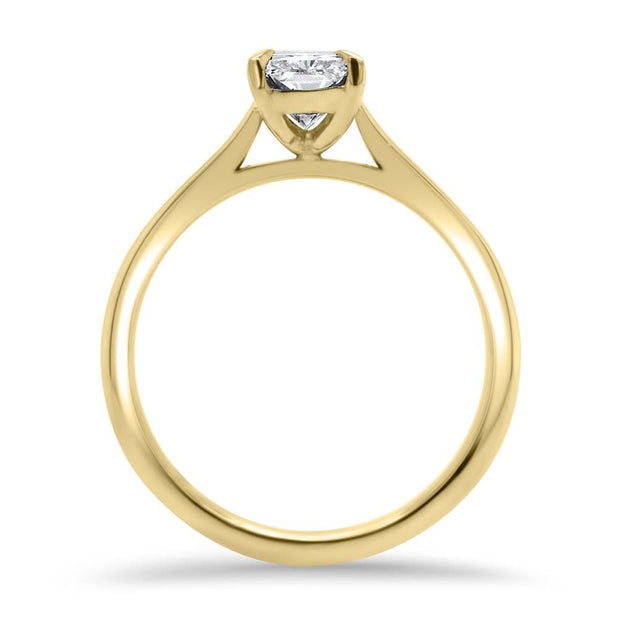 Celeste Radiant Cut Solitaire Engagement Ring Yellow Gold | Noah James Jewellery.