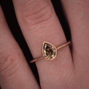Celia Pear Shaped Cognac Diamond Engagement Ring | Noah James Jewellery.