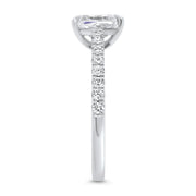 Elena Emerald Cut Diamond Set Band Engagement Ring Platinum | Noah James Jewellery.