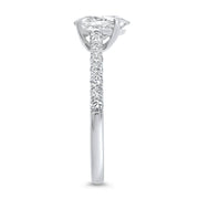 Elena Pear Shape Diamond Set Band Engagement Ring Platinum | Noah James Jewellery.