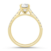 Elena Radiant Cut Diamond Set Band Engagement Ring Yellow Gold | Noah James Jewellery.