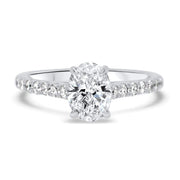 Elena Oval Cut Lab Grown Diamond Shoulder Engagement Ring | Noah James Jewellery.