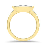 Rosa Marquise Cut East West Rubover Solitaire Engagement Ring Yellow Gold | Noah James Jewellery.