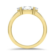 Thalia Marquise Cut East West Claw Set Solitaire Engagement Ring Yellow Gold | Noah James Jewellery.
