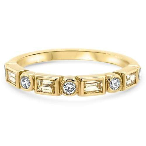 Carolina Baguette and Round Yellow Diamond Ring | Noah James Jewellery.