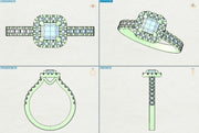Noah James Jewellers Manchester Bespoke Gallery BESPOKE HALO ENGAGEMENT RING Lab Grown Diamond Moissanite
