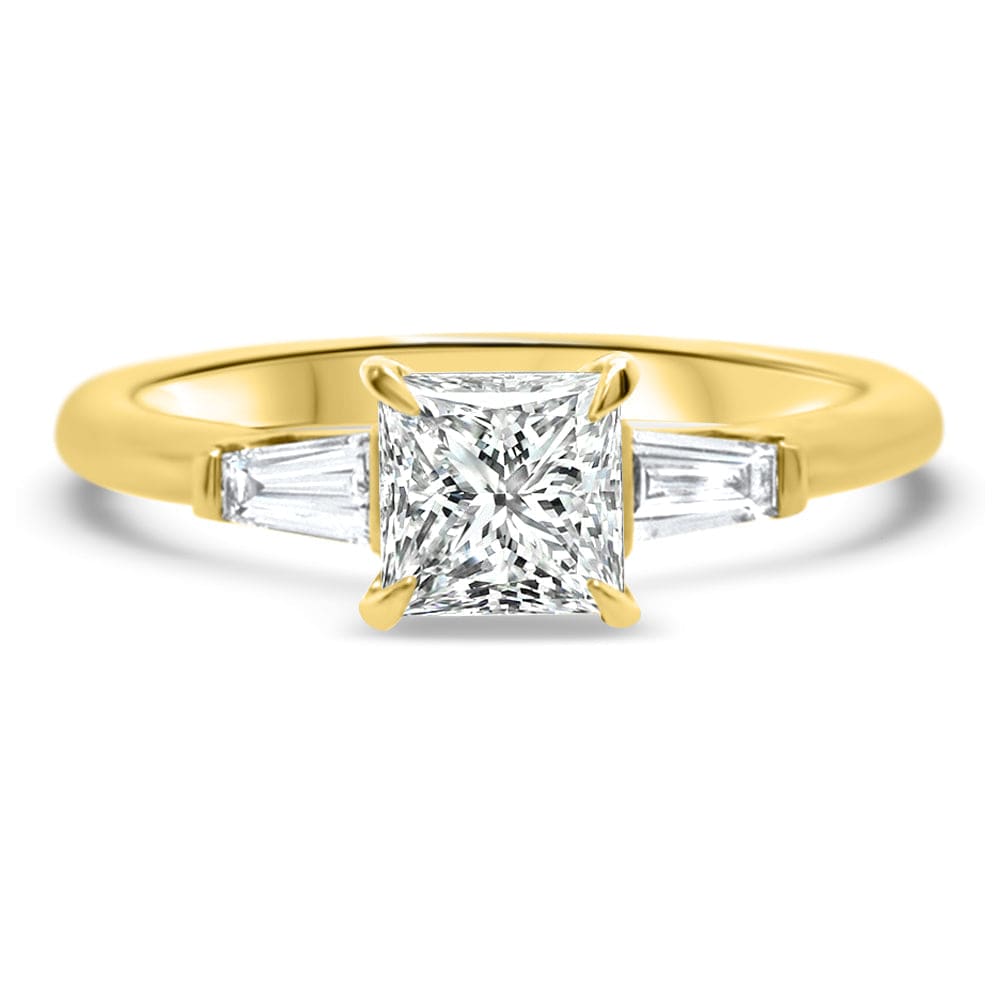 Baguette engagement deals ring setting