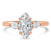 Flora Marquise Cut and Pear Shape Engagement Ring Yellow Gold | Noah James Jewellery.