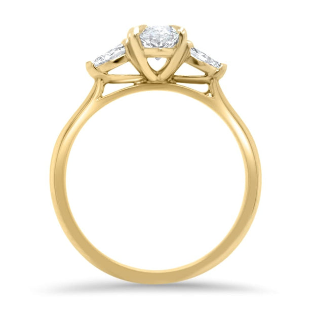 Flora Marquise Cut and Pear Shape Engagement Ring Yellow Gold | Noah James Jewellery.