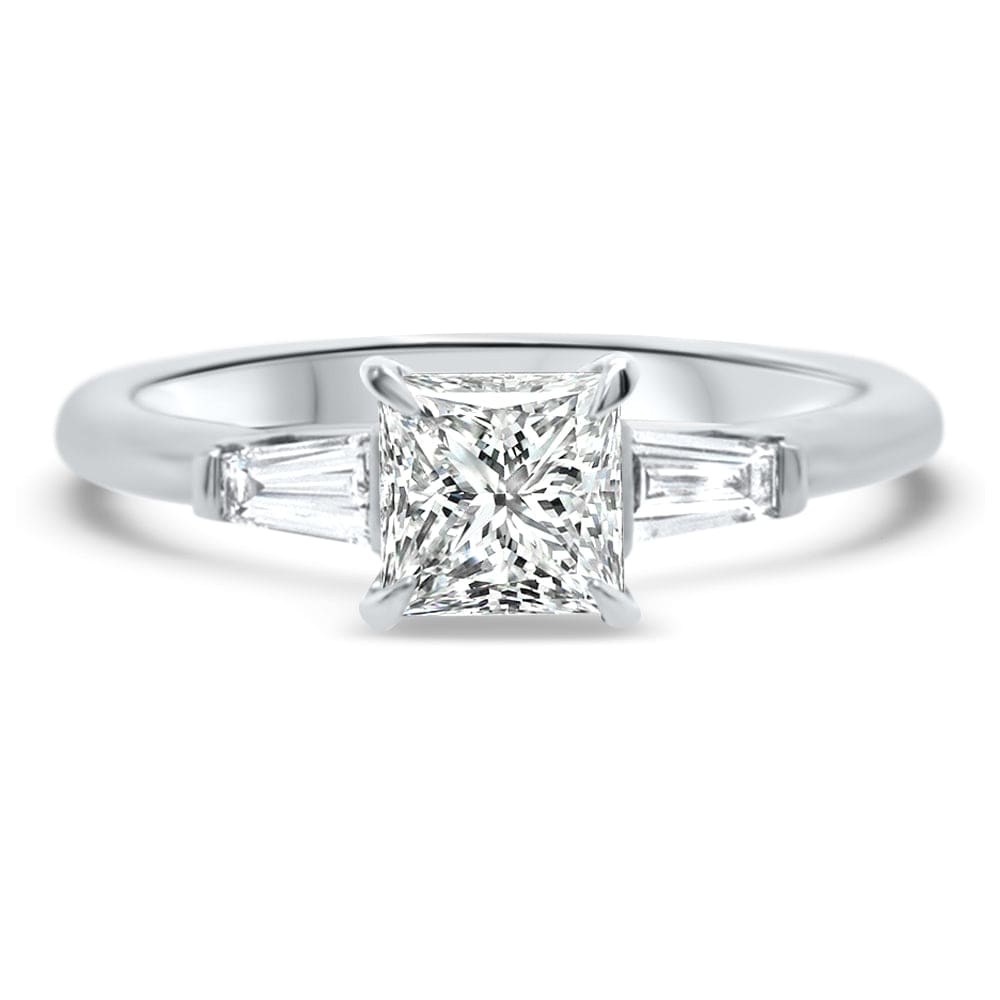 Baguette princess sale cut diamond ring